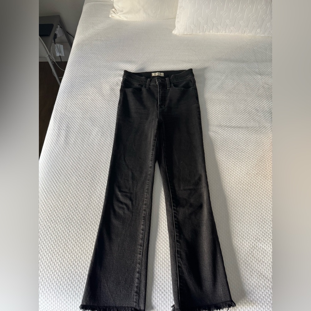 Madewell Cali Demi Boot Jeans - Faded Black - 26